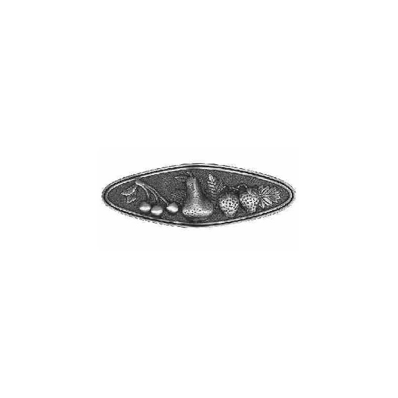 3" Fruits & Veggies Pull Brushed Satin Pewter
