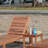 Odhran Outdoor Bubinga Wood Chaise Lounge