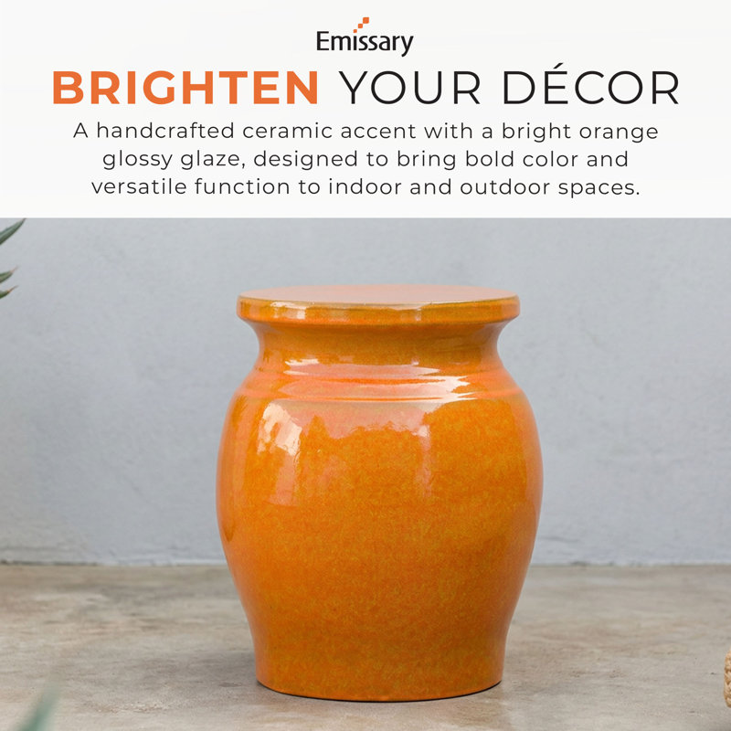Koji Garden Stool, Bright Orange