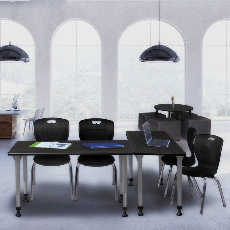 Ensemble de table et chaises Romig Kee, Érable, Noir