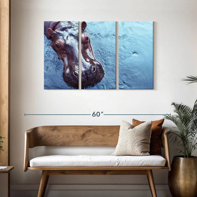 Brampt Floating Hippo, 28" H x 45" W