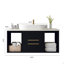 Meuble-lavabo mural moderne 39,4 po avec meuble-lavabo flottant ovale en céramique massif