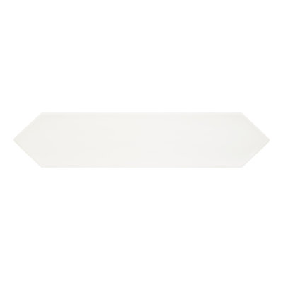 Flow White 3" x 12" Picket Ceramic Wall Tile – Glossy Finish