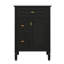 Meuble-lavabo 24 po avec lavabo, meuble-lavabo simple avec 1 tiroir rabattable, 2 tiroirs, tablettes de porte et tablette réglable-780875274