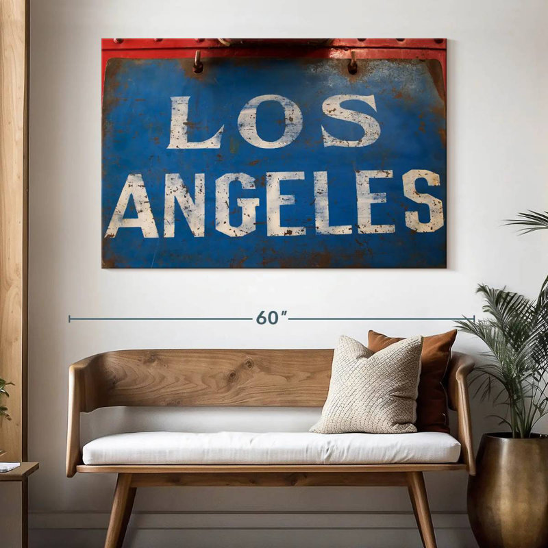 Enseigne rétro Sirci Los Angeles, H 34 po x l 51 po