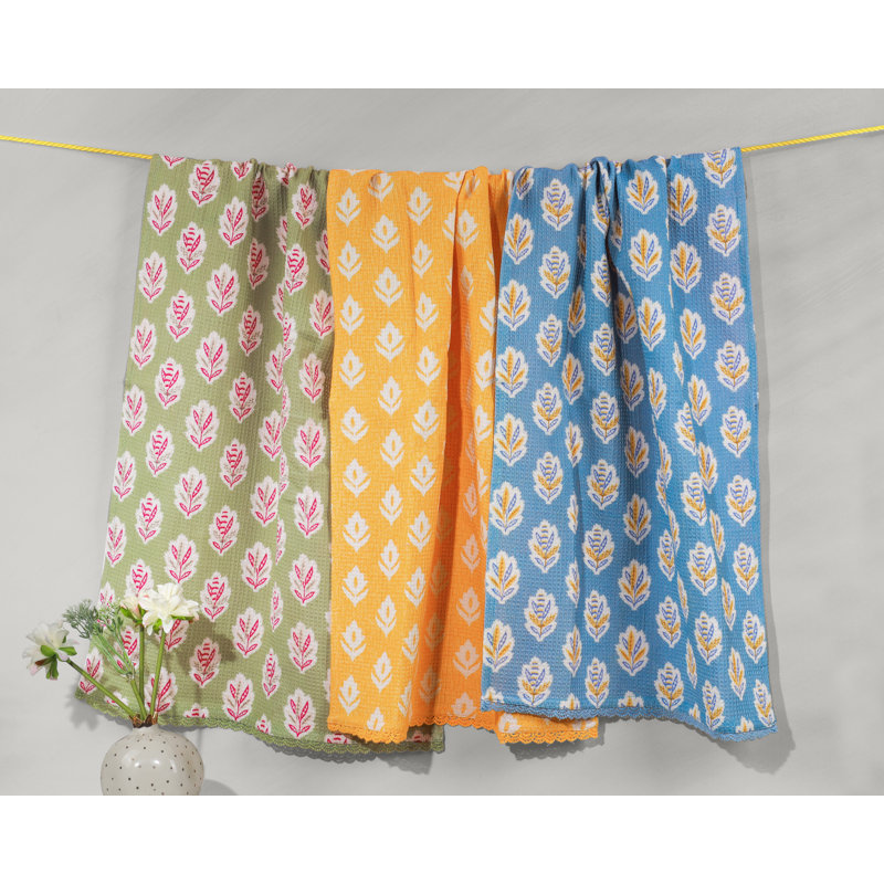 Botanical Bloom Cotton Kitchen Towel Set