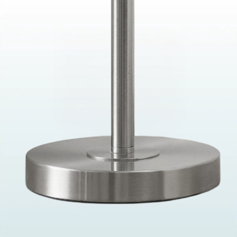 Parkson Modern Standard Metal Table Lamp in Silver, 19.21'' H X 11.75'' W X 11.75'' D