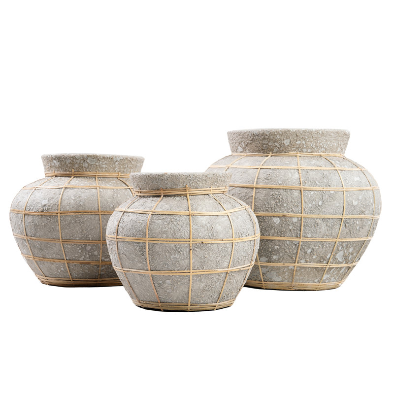 Amartya Table Vase, Natural, 19cm H x 25cm W x 25cm D