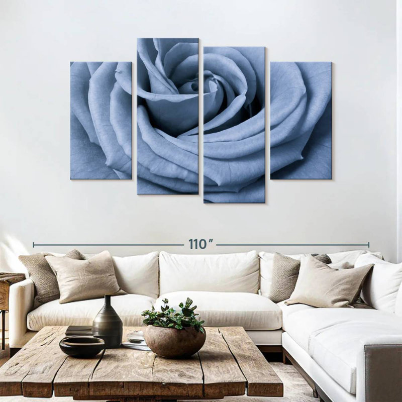 Harnek Blue Rose Close Up, 54'' H x 84'' W
