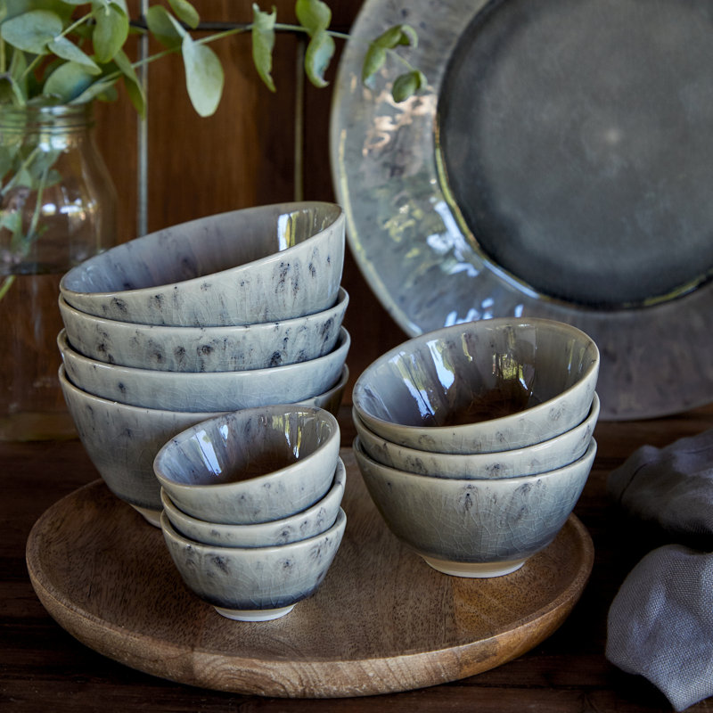 Ensemble de plats de cuisson en grès Ramekin / Soufflé 6 pièces Costa Nova Madeira, 1.25"H x 2.5"L x 2.5"W