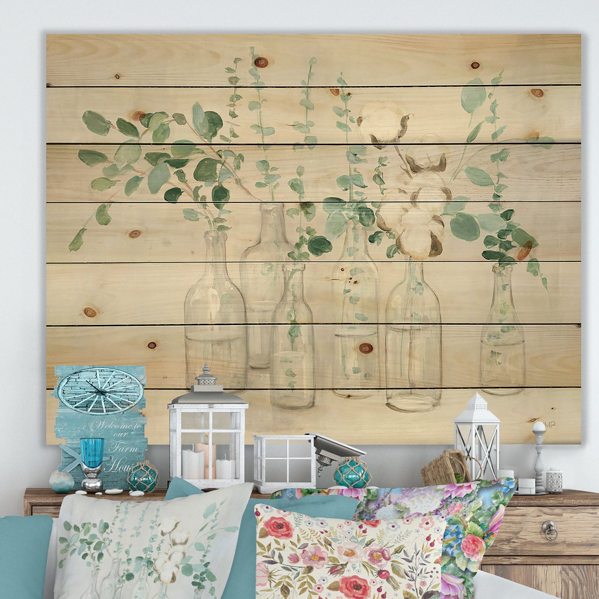 East Urban Home Beautiful Flower Composition - Cottage Print on Natural ...
