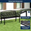Aneecia Metal Traditional Bench