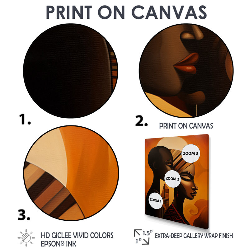 «Retro Minimal Double Ebony Profile II», art mural masque africain, H 20 po x l 12 po x P 1 po, Cadre flottant noir