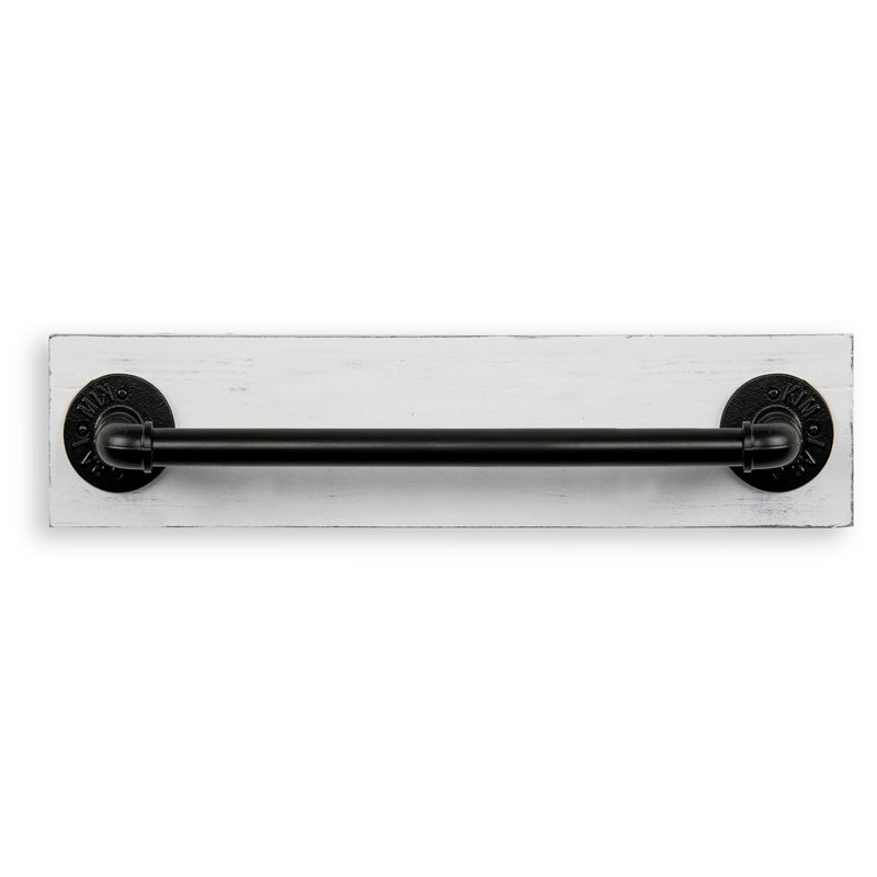 70cm Wall Mounted Towel Bar, White