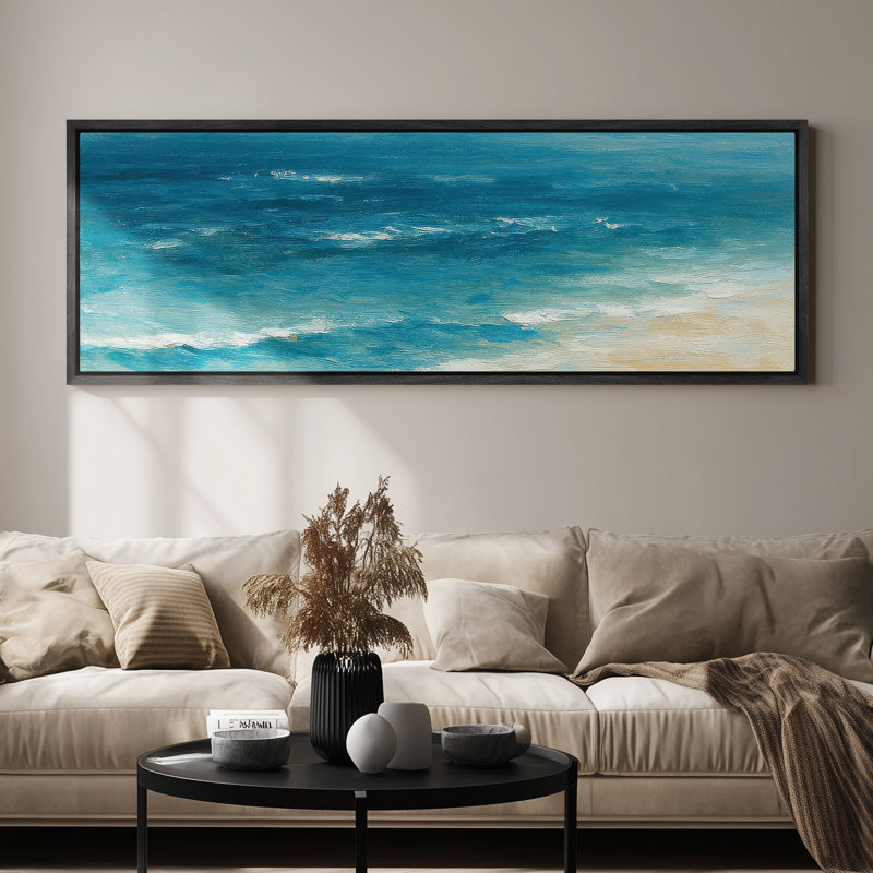 Très grand art mural rétro encadré pour art classique, H 20 po x l 60 po, Noir