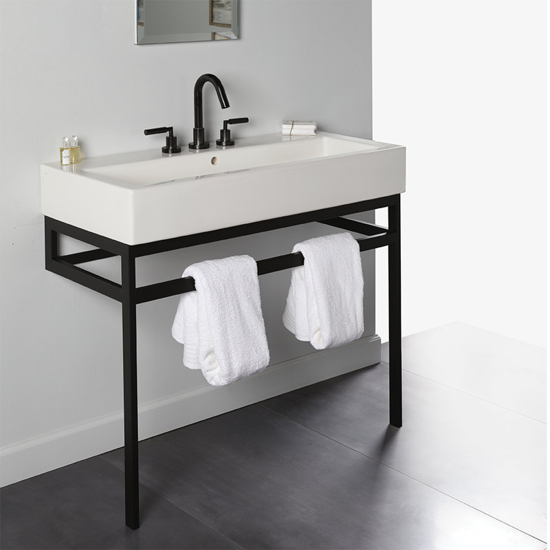 Aquagrande 39.5'' L Bathroom Sink, 3 Hole - 8" Centers