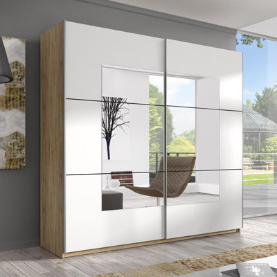 Clarksdale 2 Door Solid + Manufactured Wood Wardrobe