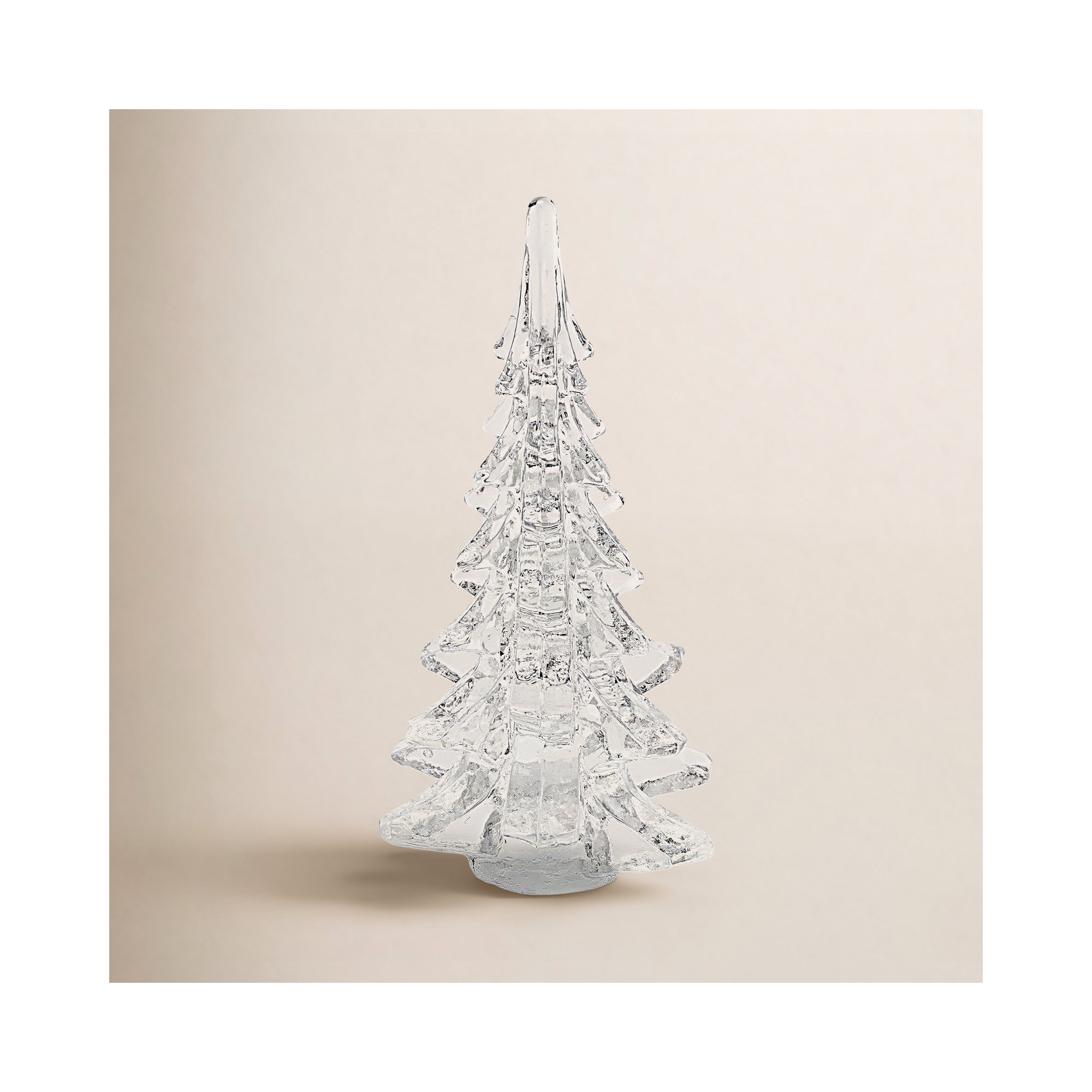 Mouth Blown Art Glass 12" Christmas Tree, 12" H
