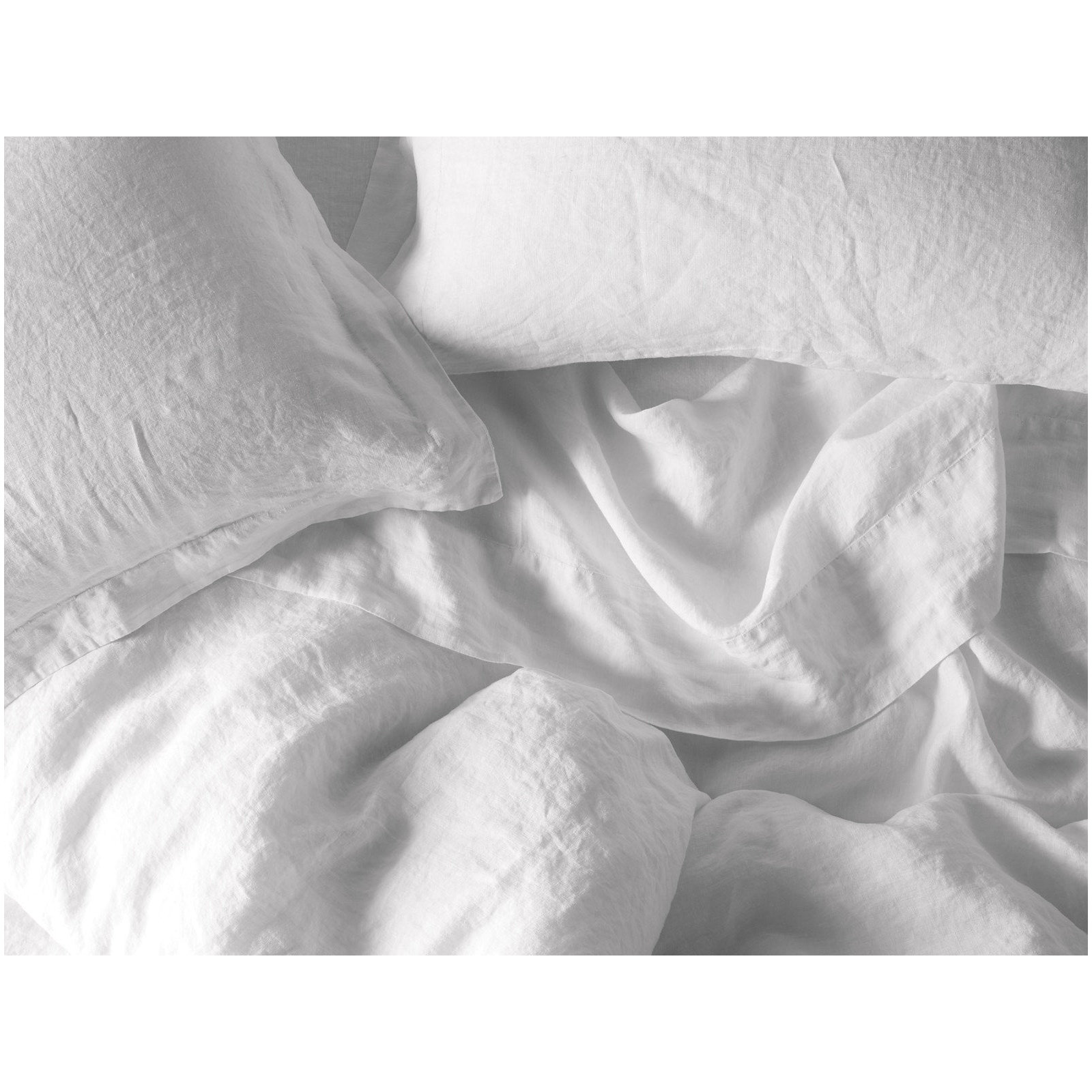 Coyuchi Organic Relaxed Linen Sham, Alpine White, Standard