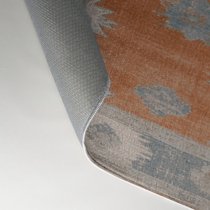 Tapis intérieur et extérieur brun Overdyed, Rectangle 5 pi x 7 pi