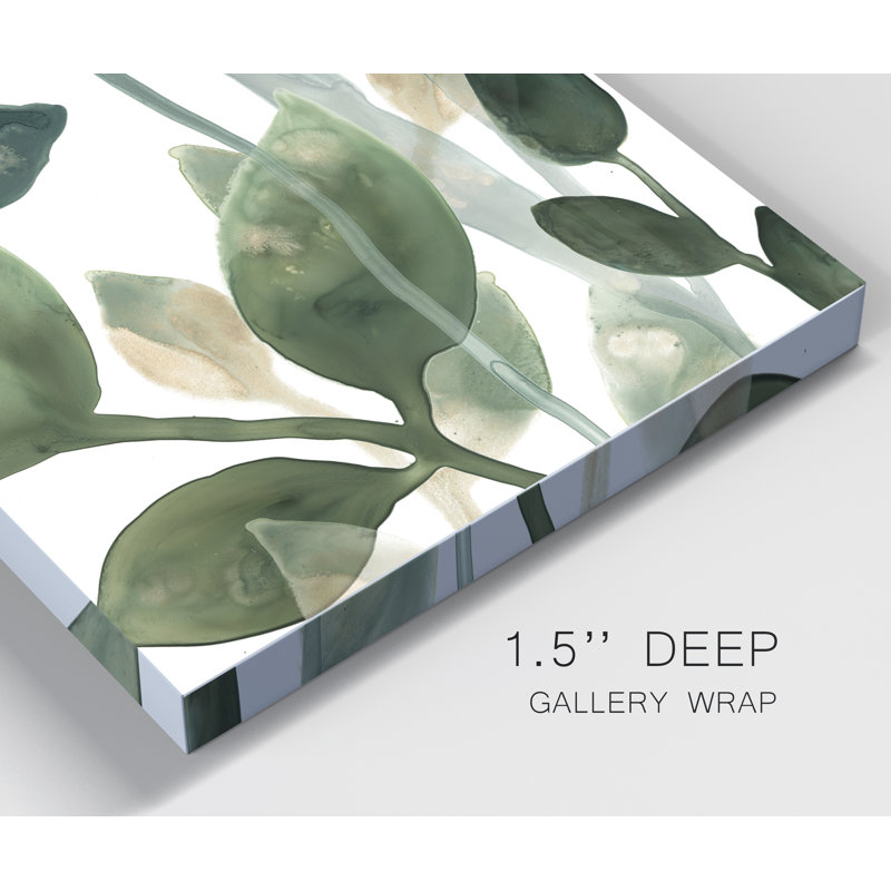 «Water Leaves I», reproduction d'art sur toile tendue, H 20 po x l 16 po x P 1 po