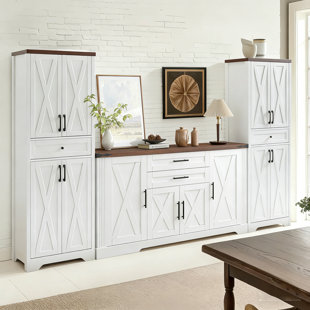 Ensemble de buffet 3 pièces avec rangement 3 pièces Farmhouse
