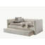 Lit de jour simple de style transitionnel 1pc avec pieds en plastique gigogne et finition blanche pour salon principal