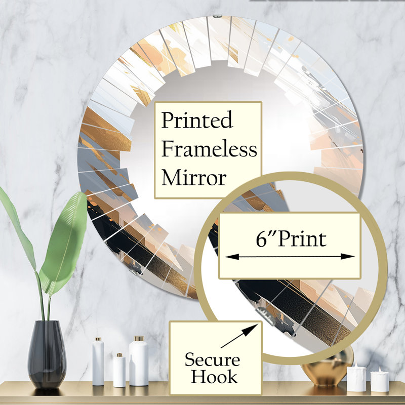 Miroir mural Amitee, 32 po x 32 po