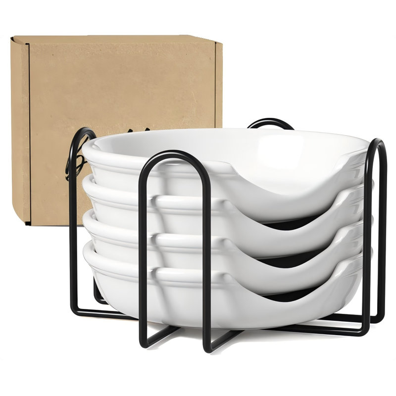 Porte-cuillère en céramique avec support, porte-cuillère de 4,8 pouces pour dessus de cuisinière, porte-ustensiles pour comptoir de cuisine, porte-cuillère à café, ensemble de 4