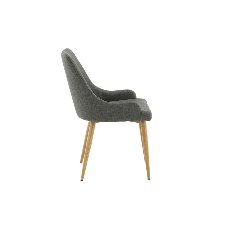 Stebrook 48cm H Upholstered Cantilever Chair, Dark Grey
