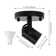 Black Ceiling Spotlight Bulb Replaceable LED Spot Lights 8W GU10 Bulb 3000K 90 CRI 38° Beam Angle