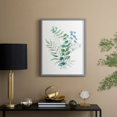 Blue Mist Eucalyptus II Framed Print - Solid Wood