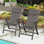 Patio Folding Chairs Set of 2 with headrest and armrest
