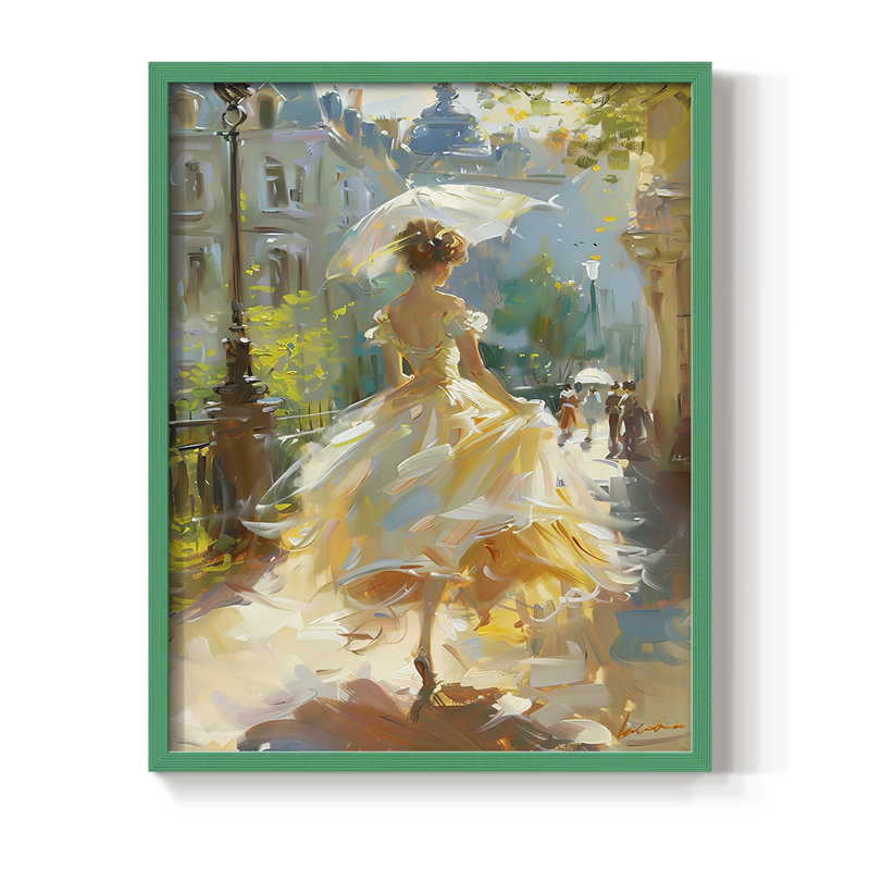 «WOMEN Series DCCCLVI», reproduction encadrée - bois massif, H 11 po x l 9 po, Vert