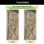 Porte de grange à panneaux en bois peint avec ensemble de quincaillerie d'installation-73160452-73160438