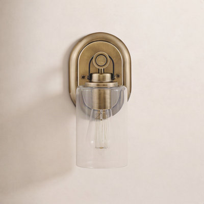 April Single Transparent Dimmable Bath Sconce
