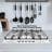 Weceleh 34" Gas Cooktop with Dual Size Power Burner Dual Fuel 5 Burner