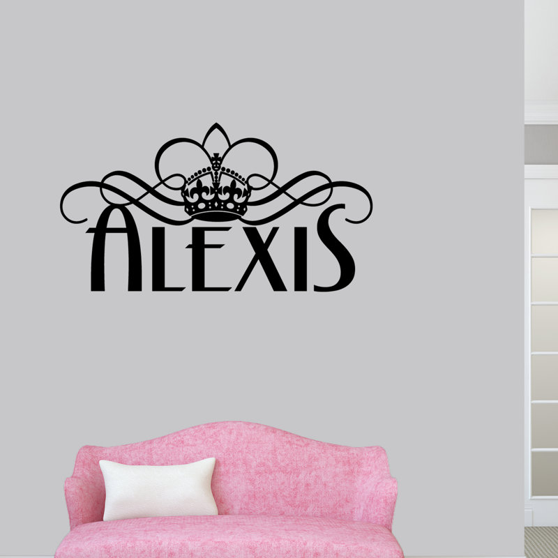 Text & Numbers Wall Decal, Black, Yes