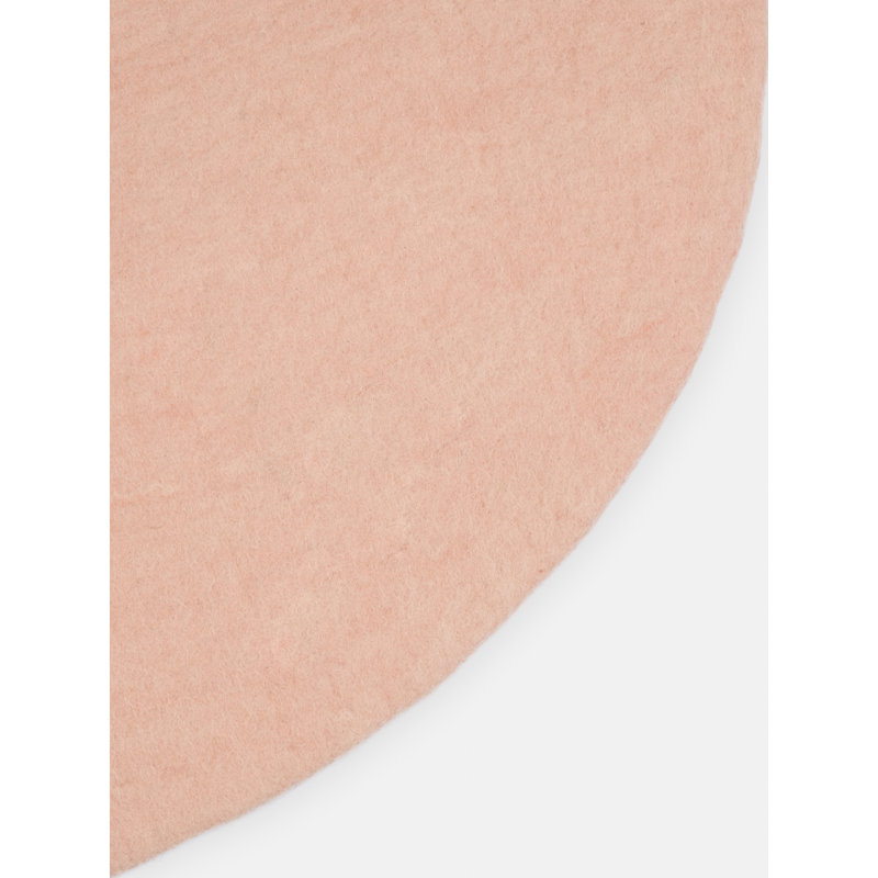 Round Solid Colour Wool Hand Woven Area Rug, Round 180cm