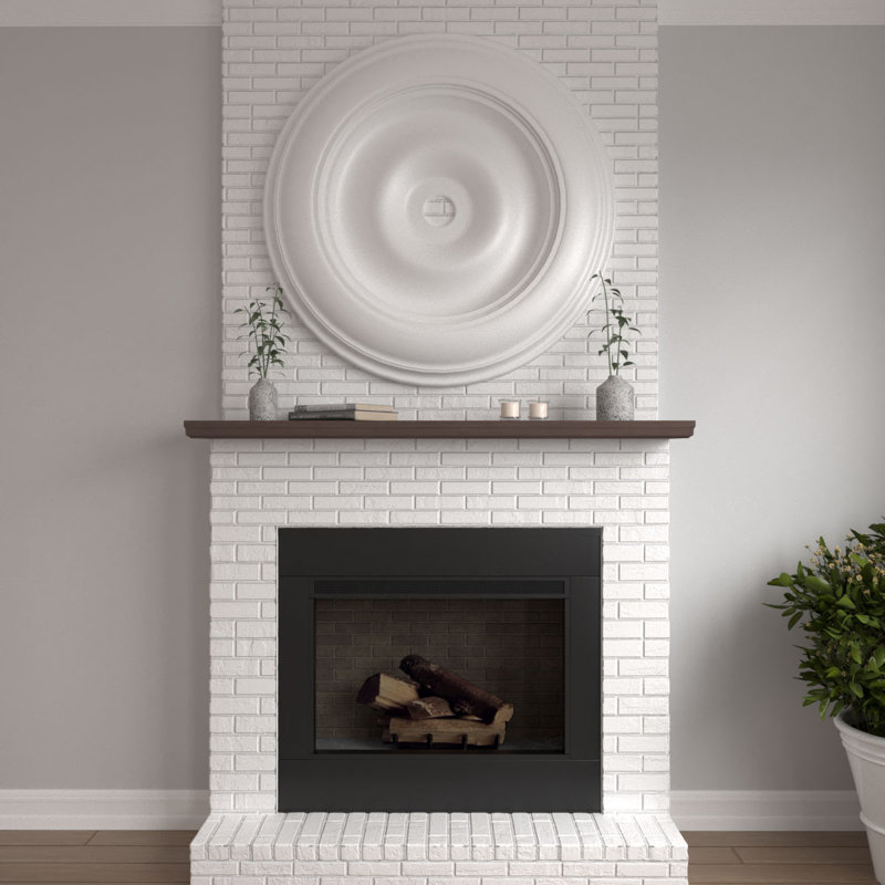 Médaillon de plafond Endurathane Galveston, DE 51 po x P 3 5/8 po x P 3 3/8 po (convient aux auvents jusqu'à 5 7/8 po), fini craquelé Gobi peint à la main