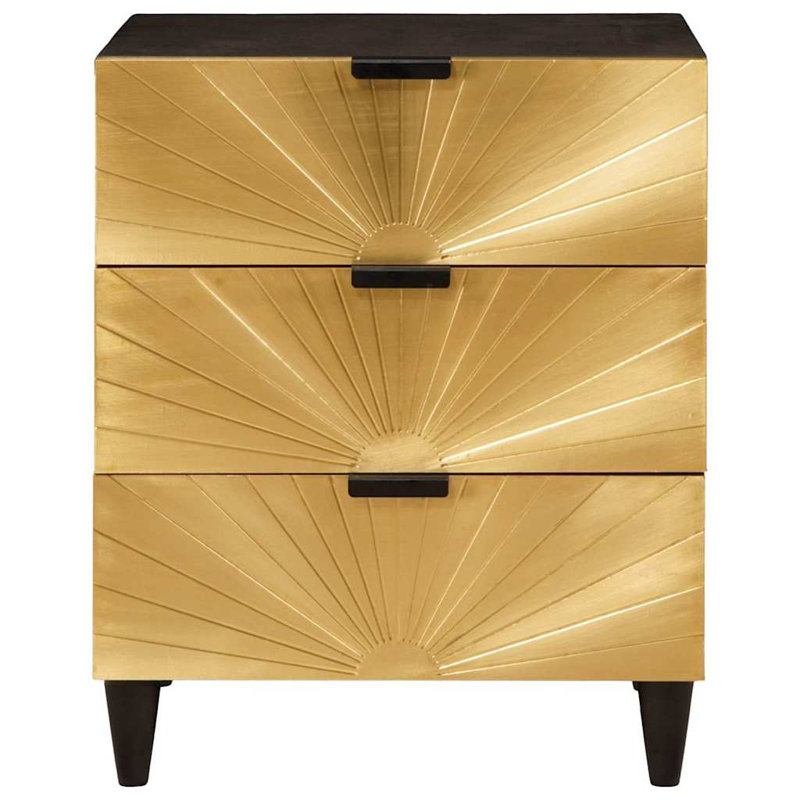 50cm W Solid + Manufactured Wood Bedside Table