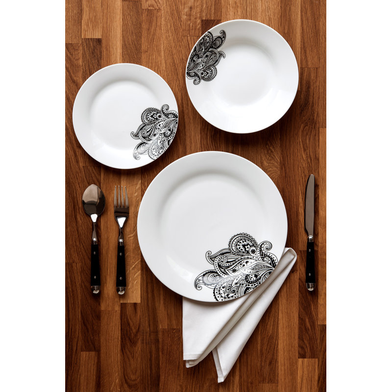 Blanch Piece Porcelain China Dinnerware Set - Service for 4