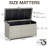 200 Gallons Water Resistant Wicker Deck Box with Wheels in Gray
