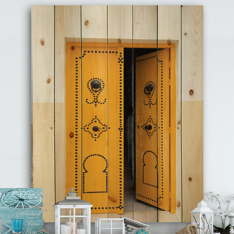 Portes décoratives de la Tunisie - impression d'art graphique, H 32 po x l 24 po x P 1 po