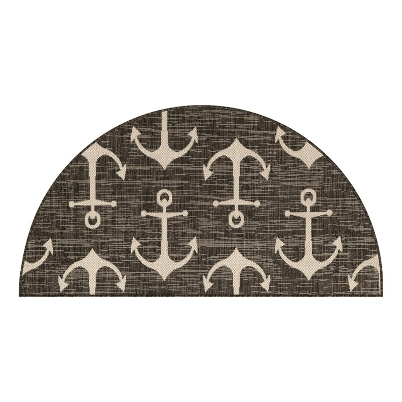 Tapis gris anthracite intérieur / extérieur Glidden, Foyer 3 pi 1 po x 6 pi 1 po