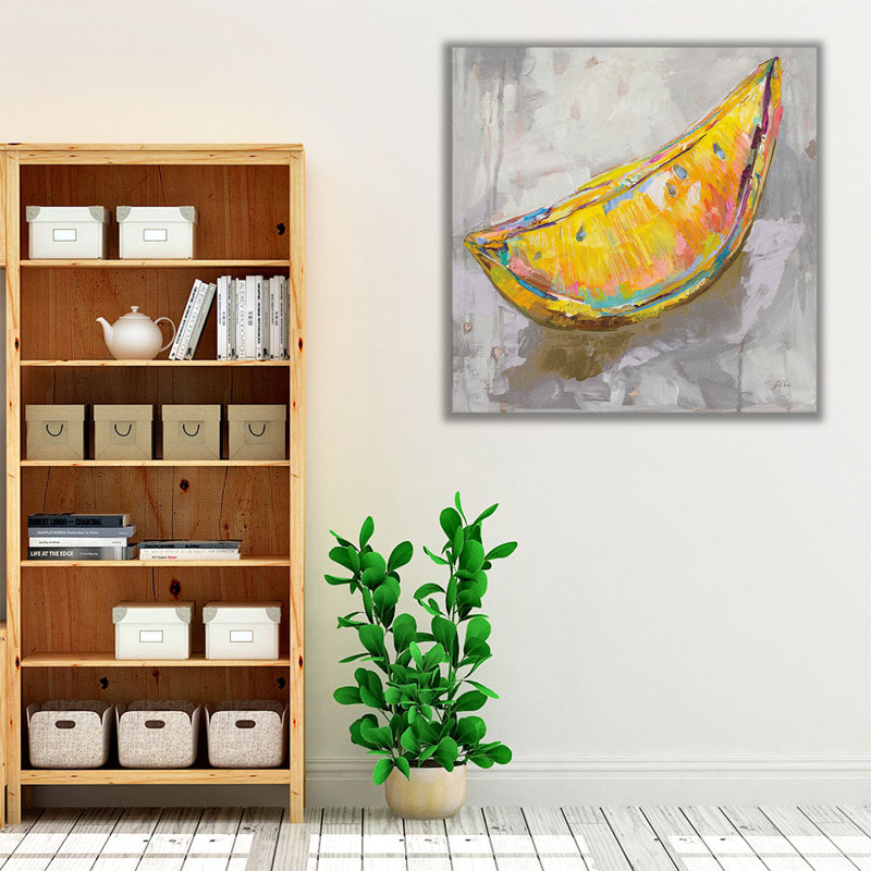 Lemon Wedge - reproduction d'art sur toile, H 40 po x l 40 po