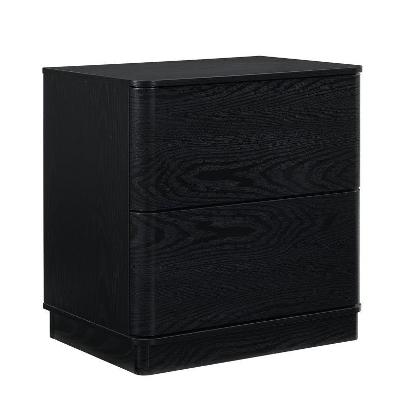 Ensemble de table de chevet 2 tiroirs Minimalist, Black