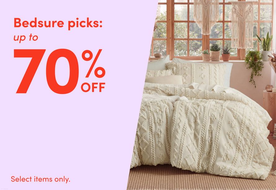 Bedsure picks up to 70 percent off, select items only.
