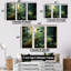 Ensemble de salon Fantasy Jungle Plants Under Moonlight II - Plants Wall Art-107749867-107749865