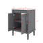 Meuble-lavabo chic 24 po avec lavabo sur le dessus et armoire de rangement à 2 niveaux-46375571-46375588